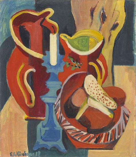 Ernst Ludwig Kirchner Stilleben mit Krugen und Kerzen